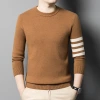 A new autumn and winter men's casual solid-color warm sweater with wool as the base layer Application Scenario